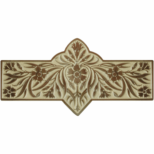 NHP-678-AB-B Dianthus Pull Antique Brass/Saffron 3" CC 4-3/8" x 2-1/4" 7/8" Proj English Garden Collection by Notting Hill