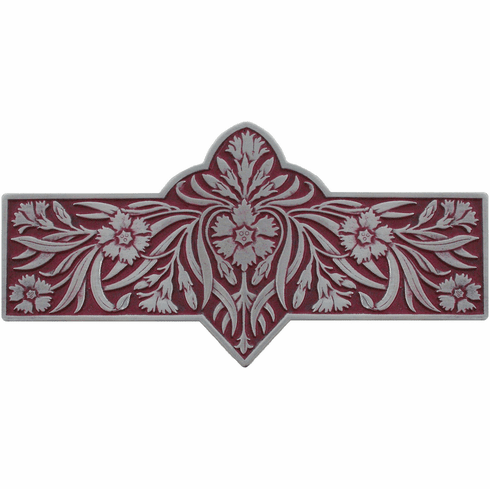 NHP-678-AP-A Dianthus Pull Antique Pewter/Cayenne 3" CC 4-3/8" x 2-1/4" 7/8" Proj English Garden Collection by Notting Hill