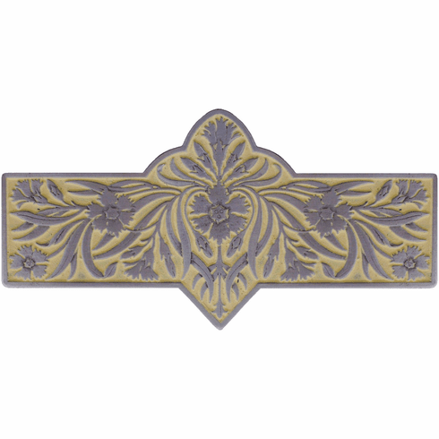 NHP-678-AP-B Dianthus Pull Antique Pewter/Saffron 3" CC 4-3/8" x 2-1/4" 7/8" Proj English Garden Collection by Notting Hill