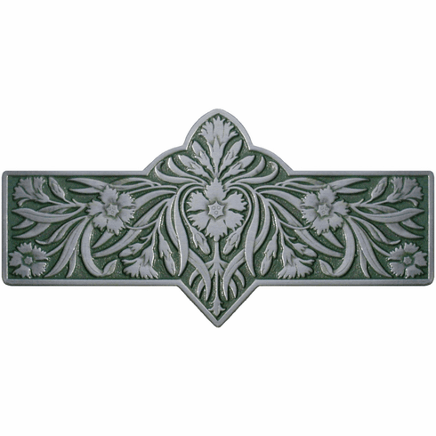 NHP-678-AP-C Dianthus Pull Antique Pewter/Sage 3" CC 4-3/8" x 2-1/4" 7/8" Proj English Garden Collection by Notting Hill