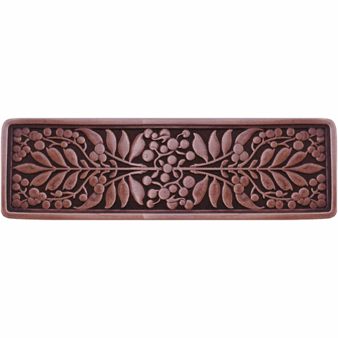 NHP-679-AC Mountain Ash Pull Antique Copper 3" CC 4-3/8" x 1-3/8" 7/8" Proj English Garden Collection by Notting Hill