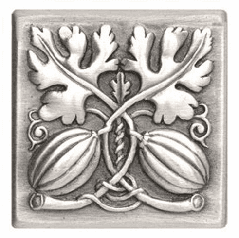 NHT-551-AP Autumn Squash Tile Antique Pewter 4" x 4" square 1/4" Proj Kitchen Garden Collection by Notting Hill