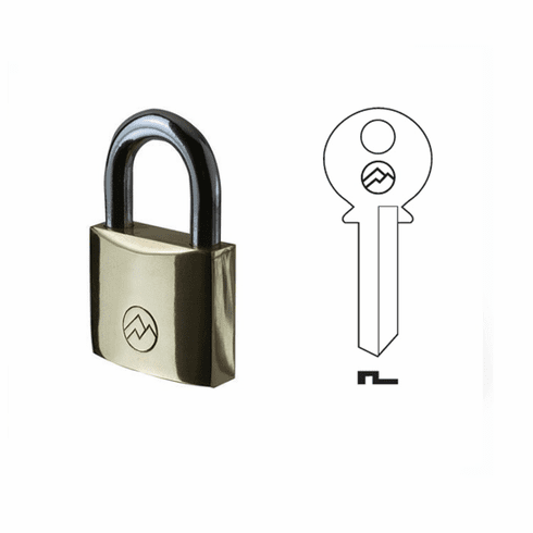 OLYMPUS BP150-KA65 Olym 1-1/2 Brass Padlock 7/8 Shackle