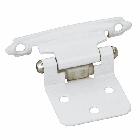 Hardware Resources P5011WH-R Traditional 1/2" Overlay Hinge with Screws - White
