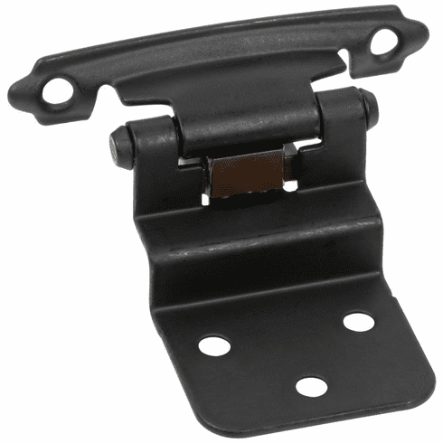 Hardware Resources P5922MB-R Traditional 3/8” Inset Hinge with Semi-Concealed Frame Wing - Matte Black
