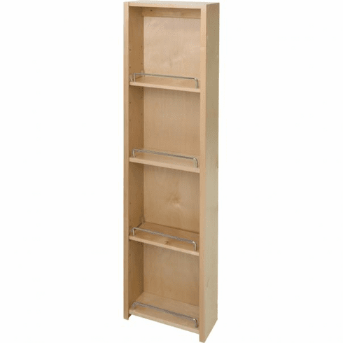 Hardware Resources PDM45 Pantry Door Mount Cabinet.  12" x 4-7/8" x 45-5/8".  Features Adjustable Shelves and Clear UV Finish.  Mounts to the Ins