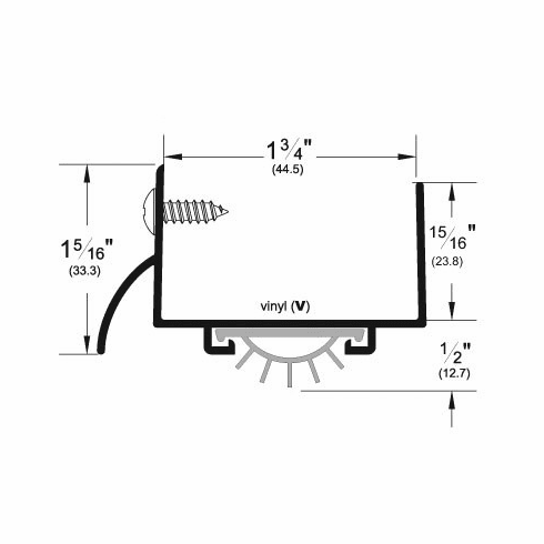 PEMKO 216AV-48 Door Bottom Shoe 216AV48 216AV 48