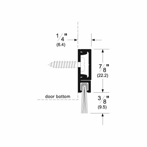 PEMKO 29324CNB-36 Pemk Brushed Door Sweep 36"