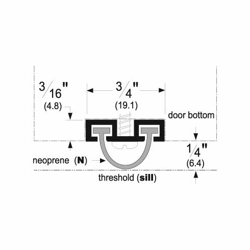 PEMKO 313DN-36 Door Bottom With Insert