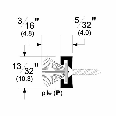 PEMKO 369AP-84 Meeting Stile Weatherstripping