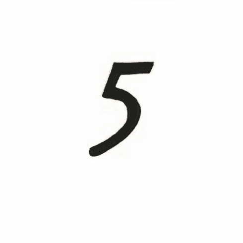 PHILADELPHIA HARDWARE GROUP 420500-5 Mhn-04 Metal 4" House Number-5 4205005 420500 5