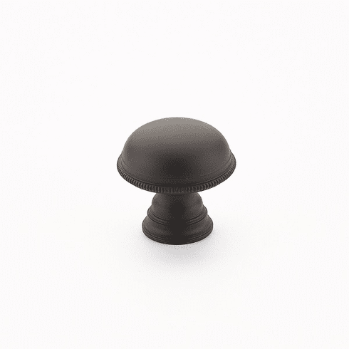 Schaub 572-10B Atherton, Knob, Plain, Knurled Edges, Oil Rubbed Bronze, 1-1/4"