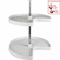 Hardware Resources PLSK224 24" Diameter Kidney Plastic Lazy Susan Set with Twist and Lock Adjustable Pole.  Includes 2 Shelves, 1 Mounting Pole, Mo