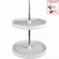 Hardware Resources PLSR218 18" Diameter Round Plastic Lazy Susan Set with Twist and Lock Adjustable Pole.  Includes 2 Shelves, 1 Mounting Pole, Mou