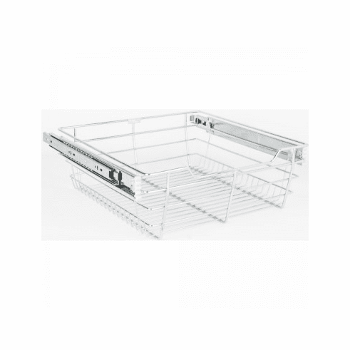 Hardware Resources POB1-14176CH Closet Pullout Basket 14"D x 17"W x 6"H.  Heavy Duty Wire Construction and 100 lb Rated Slides.  Easily Installs in 32 m