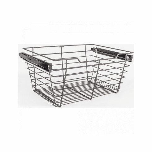 Hardware Resources POB1-142311ORB Closet Pullout Basket 14"D x 23"W x 11"H.  Heavy Duty Wire Construction and 100 lb Rated Slides.  Easily Installs in 32