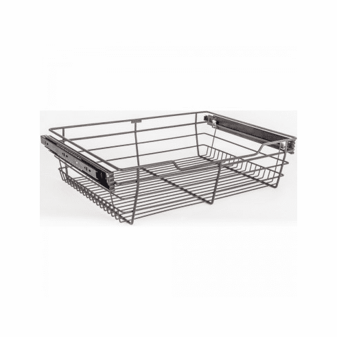 Hardware Resources POB1-14236ORB Closet Pullout Basket 14"D x 23"W x 6"H.  Heavy Duty Wire Construction and 100 lb Rated Slides.  Easily Installs in 32 m