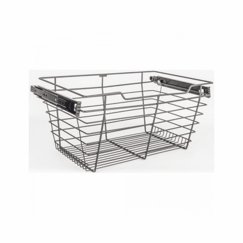 Hardware Resources POB1-142911ORB Closet Pullout Basket 14"D x 29"W x 11"H.  Heavy Duty Wire Construction and 100 lb Rated Slides.  Easily Installs in 32