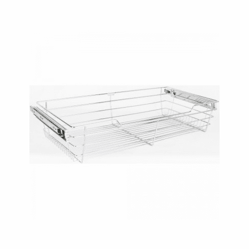 Hardware Resources POB1-14296CH Closet Pullout Basket 14"D x 29"W x 6"H.  Heavy Duty Wire Construction and 100 lb Rated Slides.  Easily Installs in 32 m