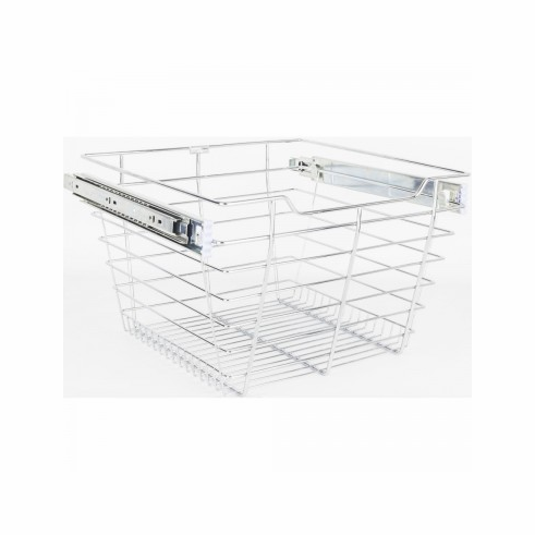 Hardware Resources POB1-161711CH Closet Pullout Basket 16"D x 17"W x 11"H.  Heavy Duty Wire Construction and 100 lb Rated Slides.  Easily Installs in 32