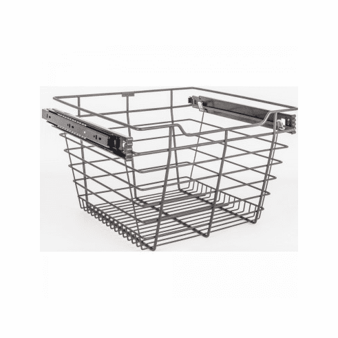 Hardware Resources POB1-161711ORB Closet Pullout Basket 16"D x 17"W x 11"H.  Heavy Duty Wire Construction and 100 lb Rated Slides.  Easily Installs in 32
