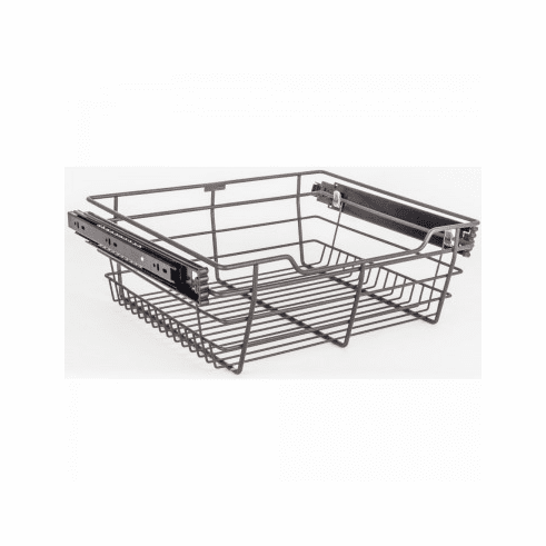 Hardware Resources POB1-16176ORB Closet Pullout Basket 16"D x 17"W x 6"H.  Heavy Duty Wire Construction and 100 lb Rated Slides.  Easily Installs in 32 m