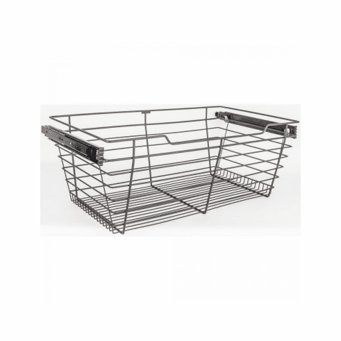Hardware Resources POB1-162311ORB Closet Pullout Basket 16"D x 23"W x 11"H.  Heavy Duty Wire Construction and 100 lb Rated Slides.  Easily Installs in 32