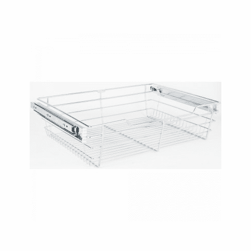 Hardware Resources POB1-16236CH Closet Pullout Basket 16"D x 23"W x 6"H.  Heavy Duty Wire Construction and 100 lb Rated Slides.  Easily Installs in 32 m