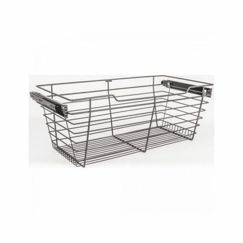 Hardware Resources POB1-162911ORB Closet Pullout Basket 16"D x 29"W x 11"H.  Heavy Duty Wire Construction and 100 lb Rated Slides.  Easily Installs in 32