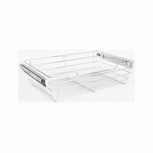 Hardware Resources POB1-16296CH Closet Pullout Basket 16"D x 29"W x 6"H.  Heavy Duty Wire Construction and 100 lb Rated Slides.  Easily Installs in 32 m