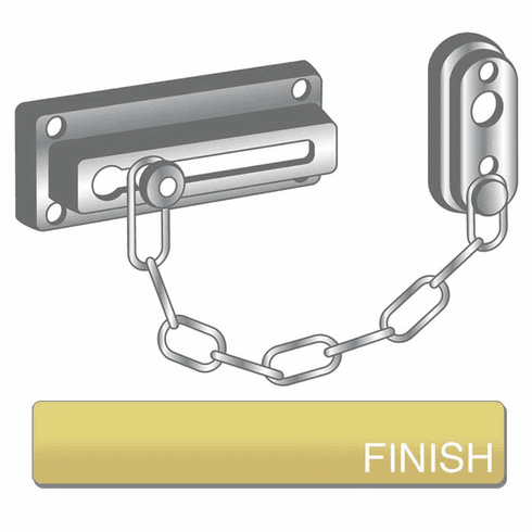 PRO-LOK EDL-110-B Chain Door Guard Brass