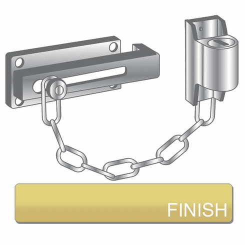 PRO-LOK EDL-130-B Keyed Chain Guard Brass