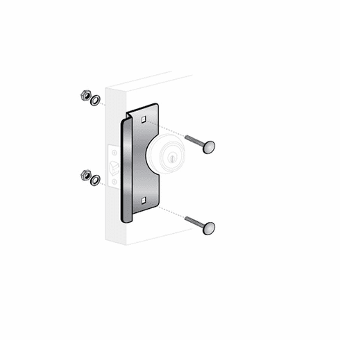 PRO-LOK ELP-200-B Latch Protector 6 Center Rose Brass