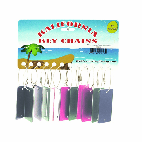 PRO-LOK K341-C Kalkey Metal Luggage Tag 12/Cd