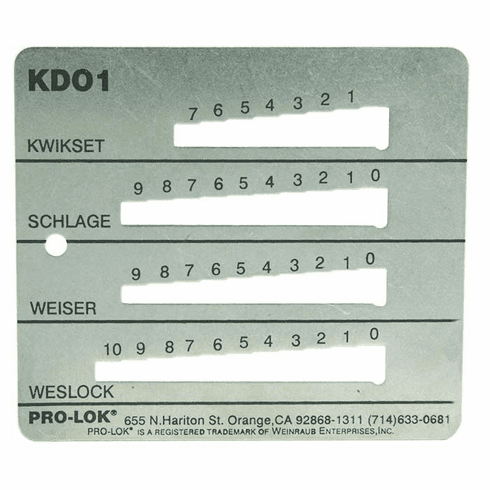 PRO-LOK KD01 Prolk Key Decoder Sch/Kw/Wi/We
