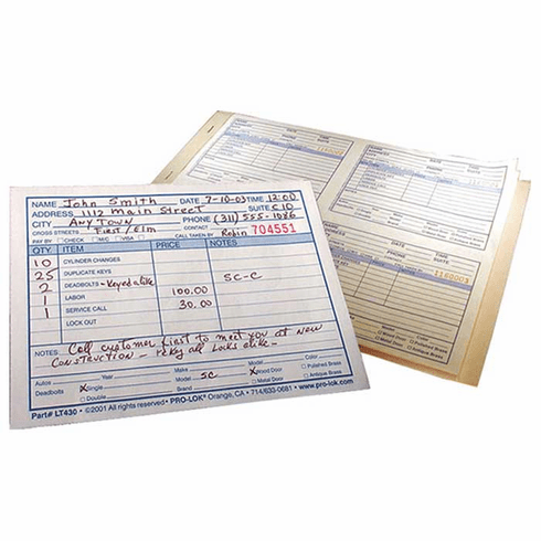 PRO-LOK LT430 Prolk Service Call Book 0621