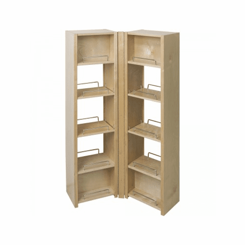 Hardware Resources PSO45 Pantry Swing Out Cabinet.  Left and Right Cabinets Preassembled with Piano Hinge to Center Mounting Strip.  Each Cabinet