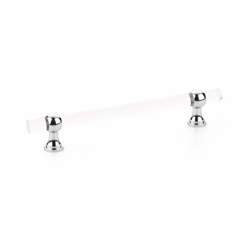 Schaub 416-26 Lumiere Transitional, Adjustable acrylic bar pull, 6" cc, with Polished Chrome stems