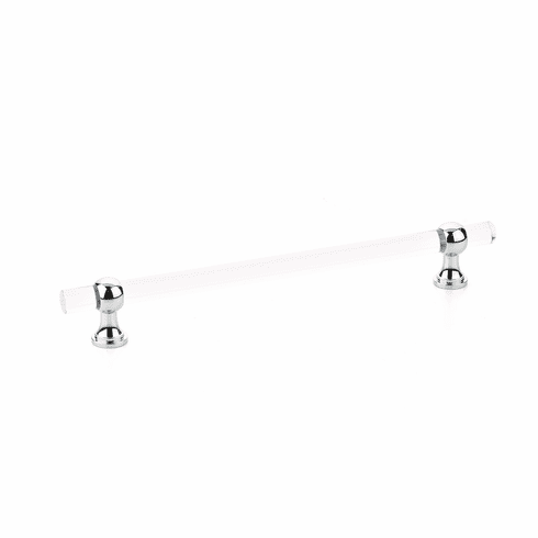 Schaub 418-26 Lumiere Transitional, Acrylic bar pull, 8" cc, with Polished Chrome stems