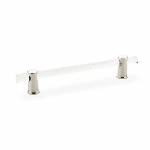 Schaub 406-PN Lumiere, adjustable acrylic bar pull, 6" cc, with Polished Nickel stems