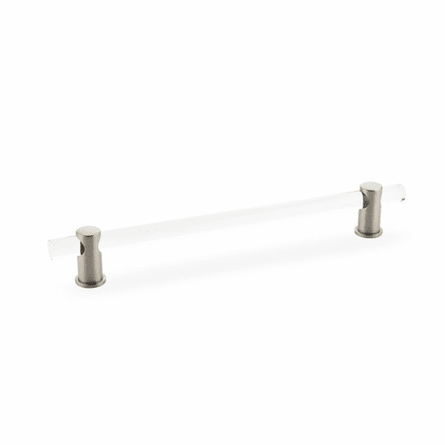 Schaub 408-15 Lumiere, adjustable acrylic bar pull, 8" cc, with Satin Nickel stems