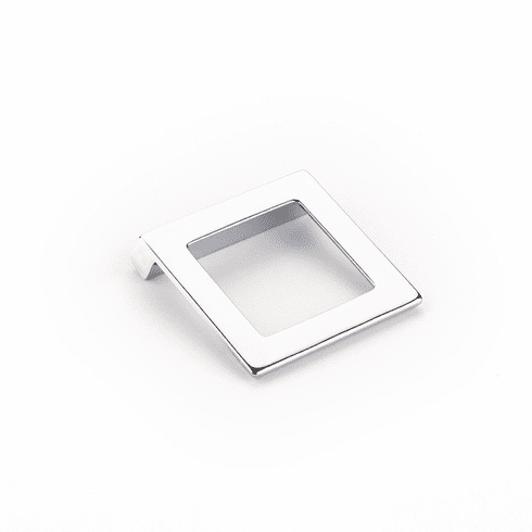 Schaub 450-26 Finestrino, Angled Square Pull, Polished Chrome, 1-1/4" cc