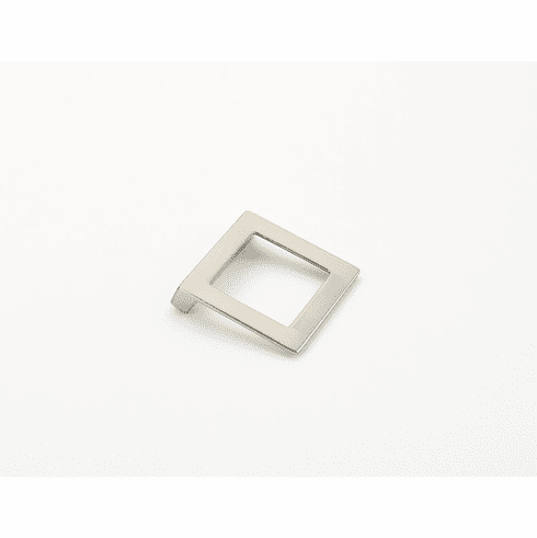 Schaub 450-15 Finestrino, Angled Square Pull, Satin Nickel, 1-1/4" cc