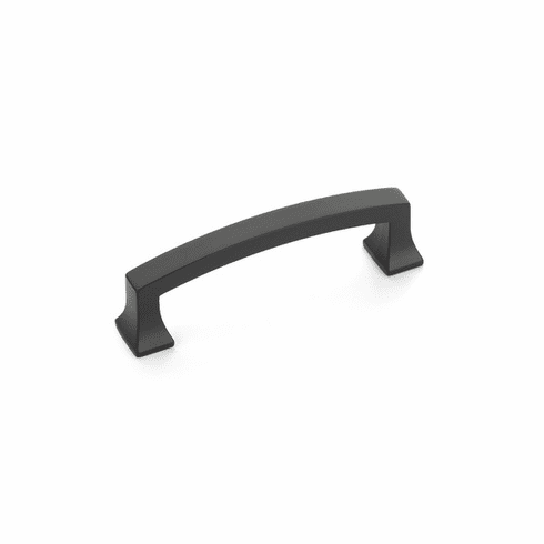 Schaub 526-MB Menlo Park, Arched Pull, Matte Black, 3-1/2" cc