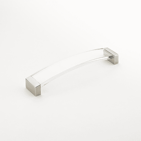 Schaub 322-15-CL Positano, Arched Pull, Satin Nickel, Clear, 8-3/4" cc