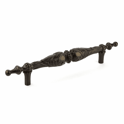 Schaub 998-DG Cantata Pull, 12" cc in Dark Glaze Finish, with beading and scrolls