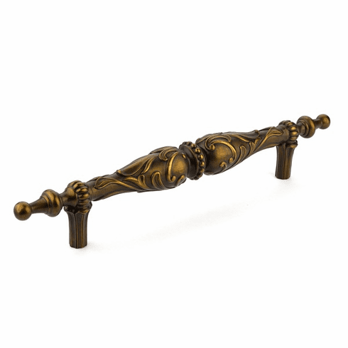 Schaub 998-DIA Cantata Pull, 12" cc in Dark Italian Antique Finish, with beading and scrolls