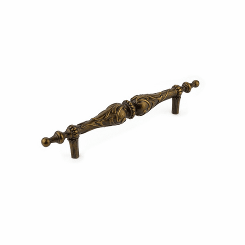 Schaub 997-DIA Cantata Pull, 8" cc in Dark Italian Antique Finish, with beading and scrolls