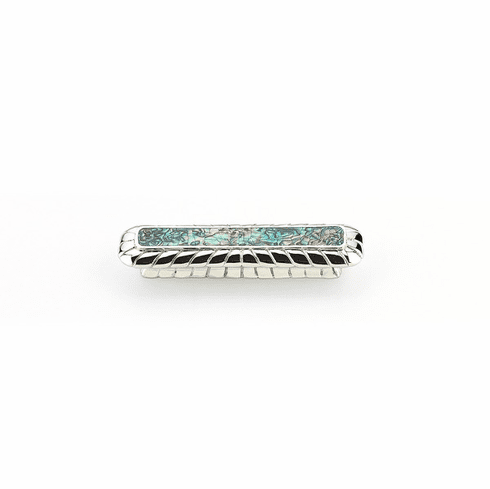 Schaub 852-IM-PN Imperial Shell,inlaid on Solid Brass,Polished Nickel Pull, 4-1/2"  x  1-1/4" overall,3" cc
