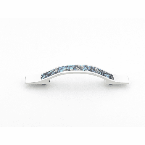 Schaub 858-IM-PN Imperial Shell,Rectangle Pull,4" cc with Imperial Shell inlay on Polished Nickel